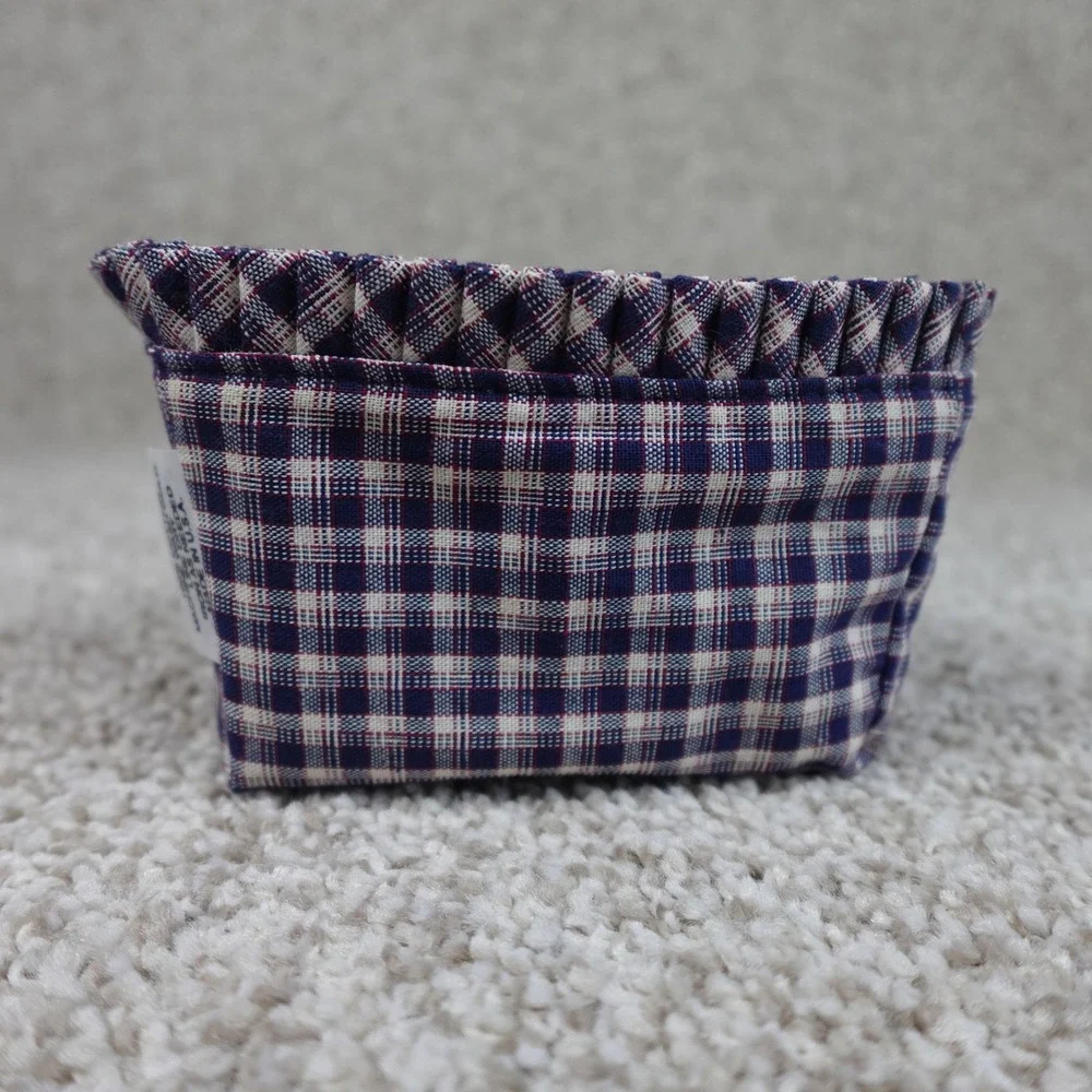 Longaberger 1996 JW Collection Miniature Market Basket Set Liner & Protector